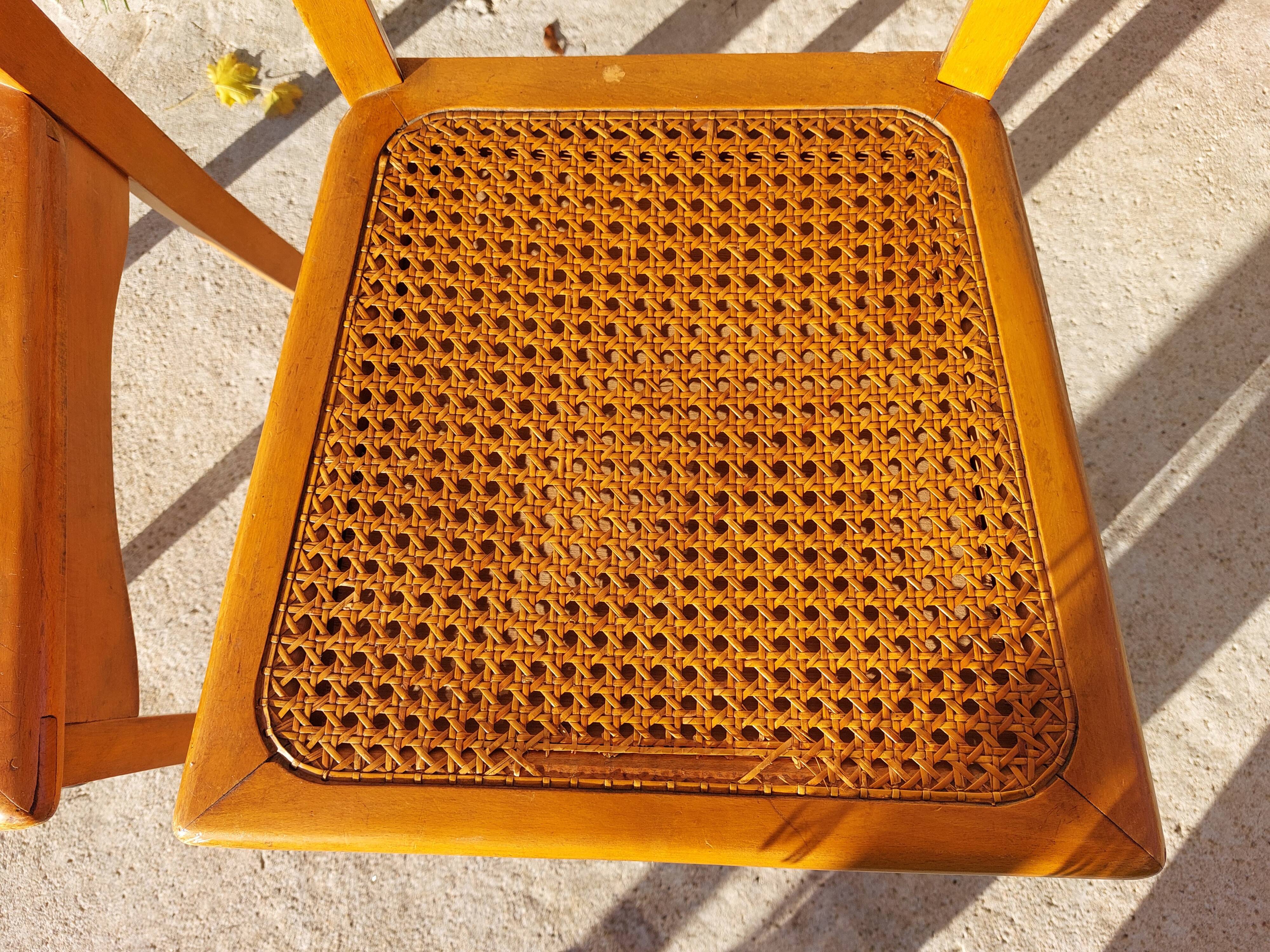 pair of caned chairs, Stella brand