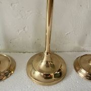 Set of 3 brass candle holders