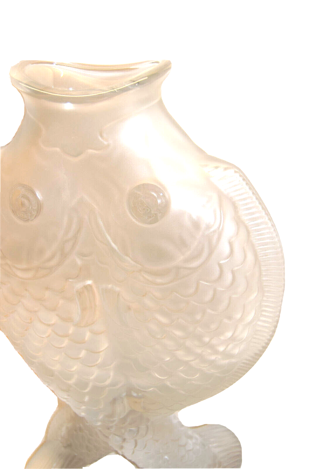 Crystal fish vase by bayel royal crystal of champagne