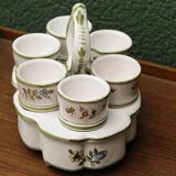 Moustiers earthenware egg service