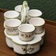 Moustiers earthenware egg service