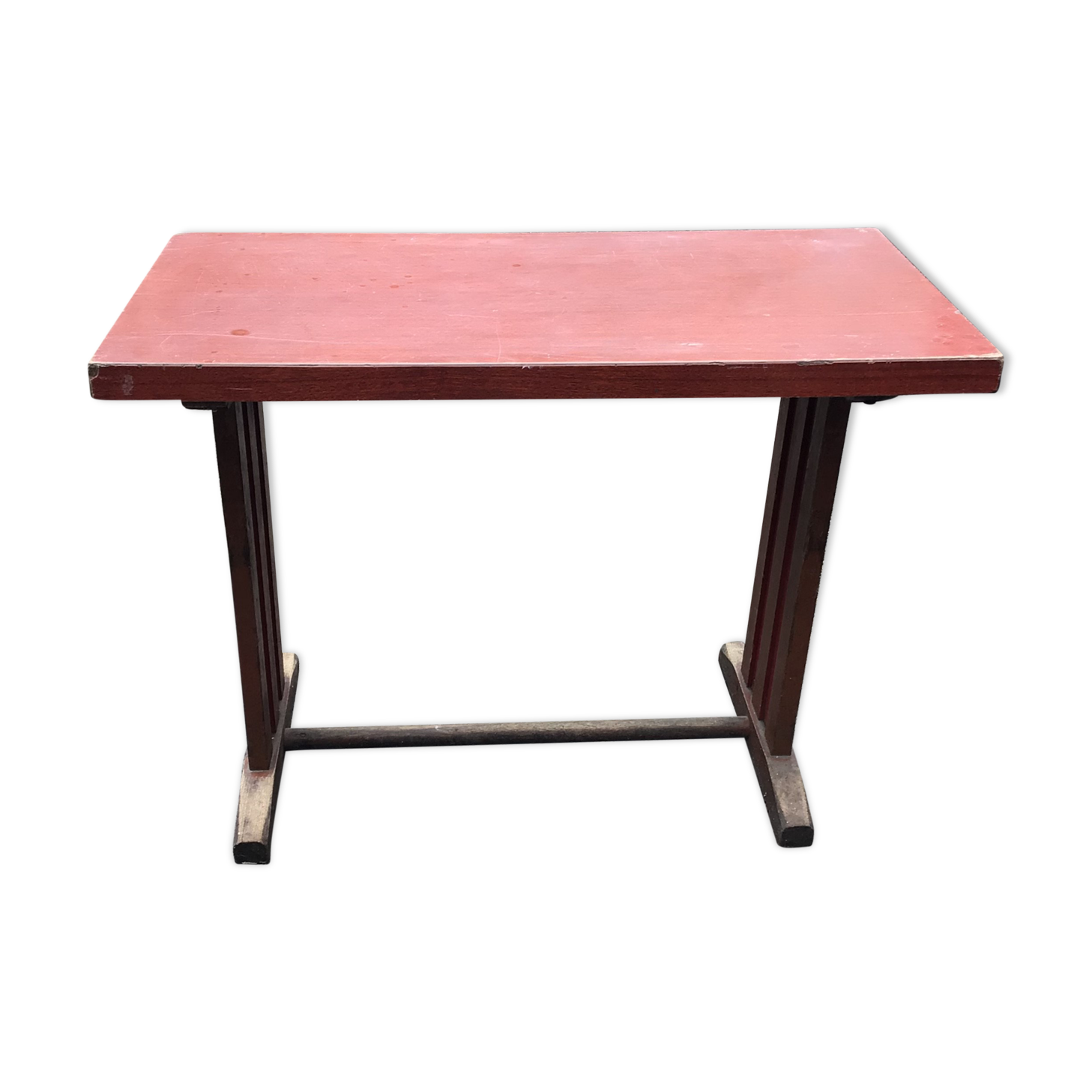 Burgundy red bistro table