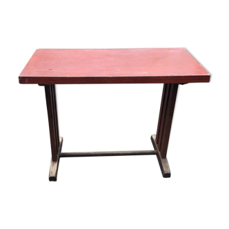 Burgundy red bistro table