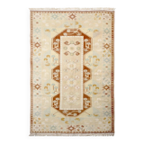 6x9 Terracotta & Cream Vintage Persian Rug, 199x290Cm