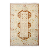Tapis persan vintage terracotta et crème 6x9, 199x290 cm