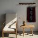 Large vintage wooden coat rack with 6 bamboo effect hooks L79