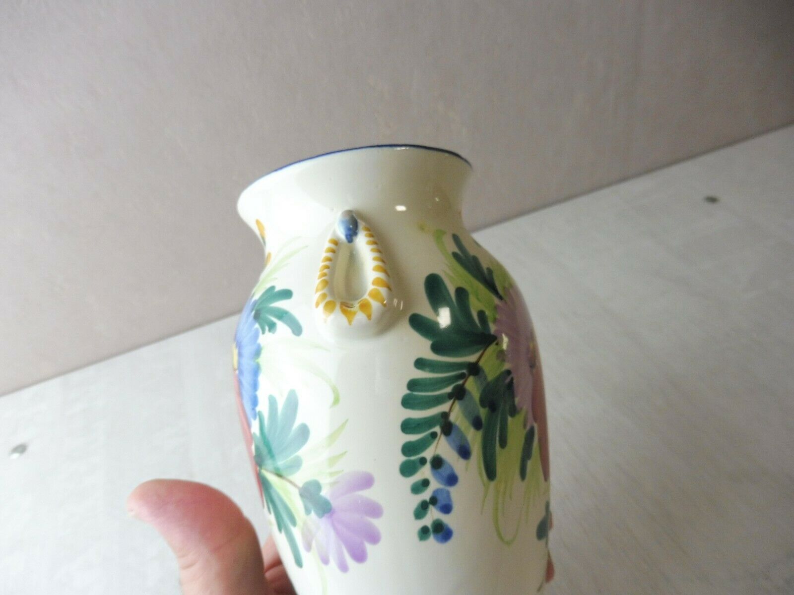 Ancient vase, flower decoration, ceramic, st Clement