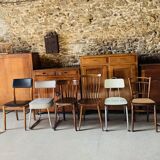 Set of 6 mismatched chairs