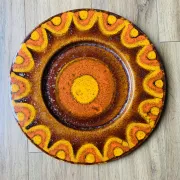 Large vintage glazed ceramic dish – Reiner Gehrig for Grünstadt
