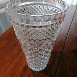 Vintage large crystal vase