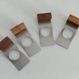 4 designer stainless steel egg cups