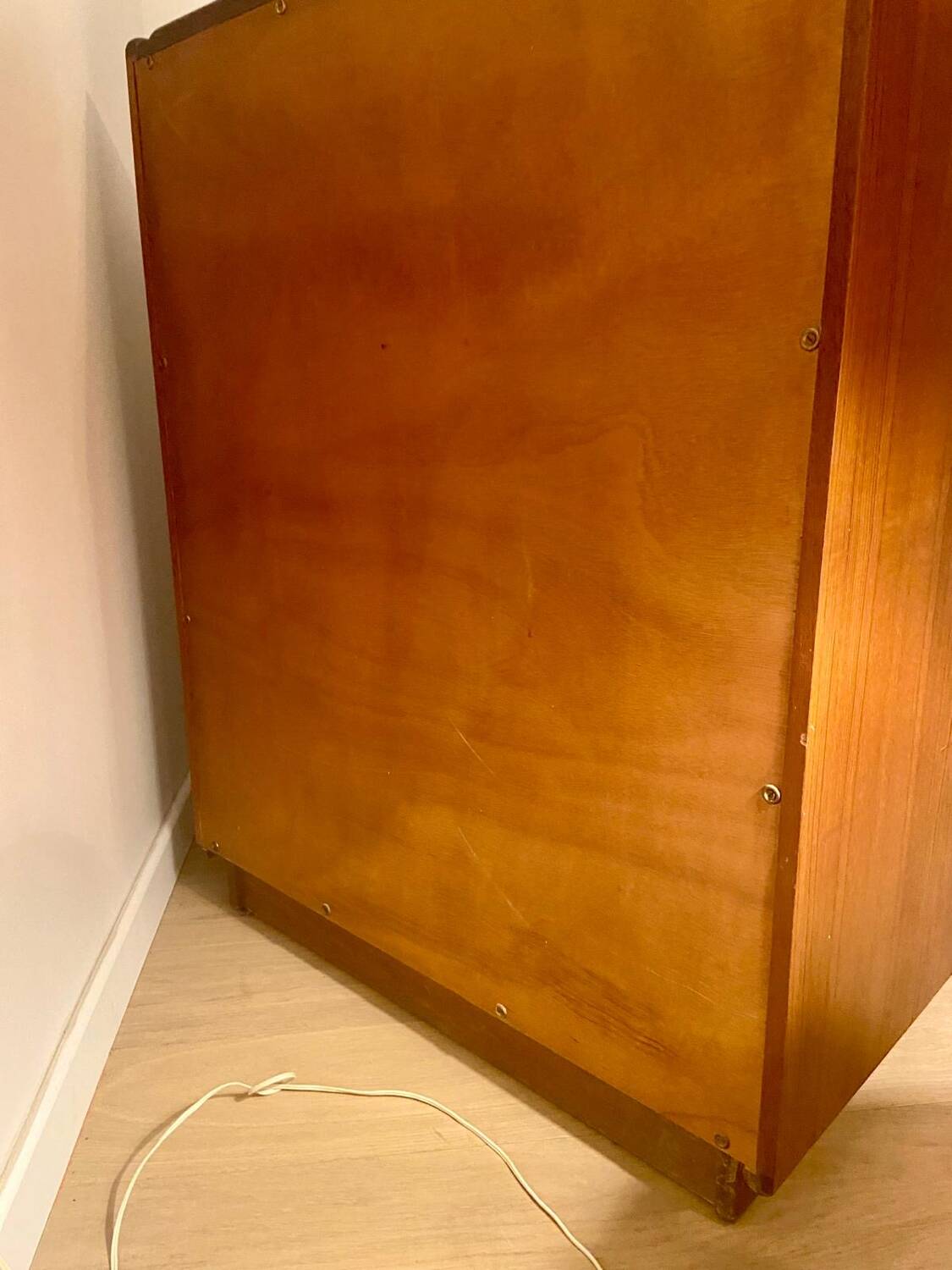 Commode haute 5 tiroirs en teck années 60