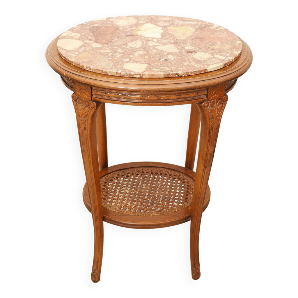 Petit Guéridon de style Directoire en merisier piétement ... - 86362666-482