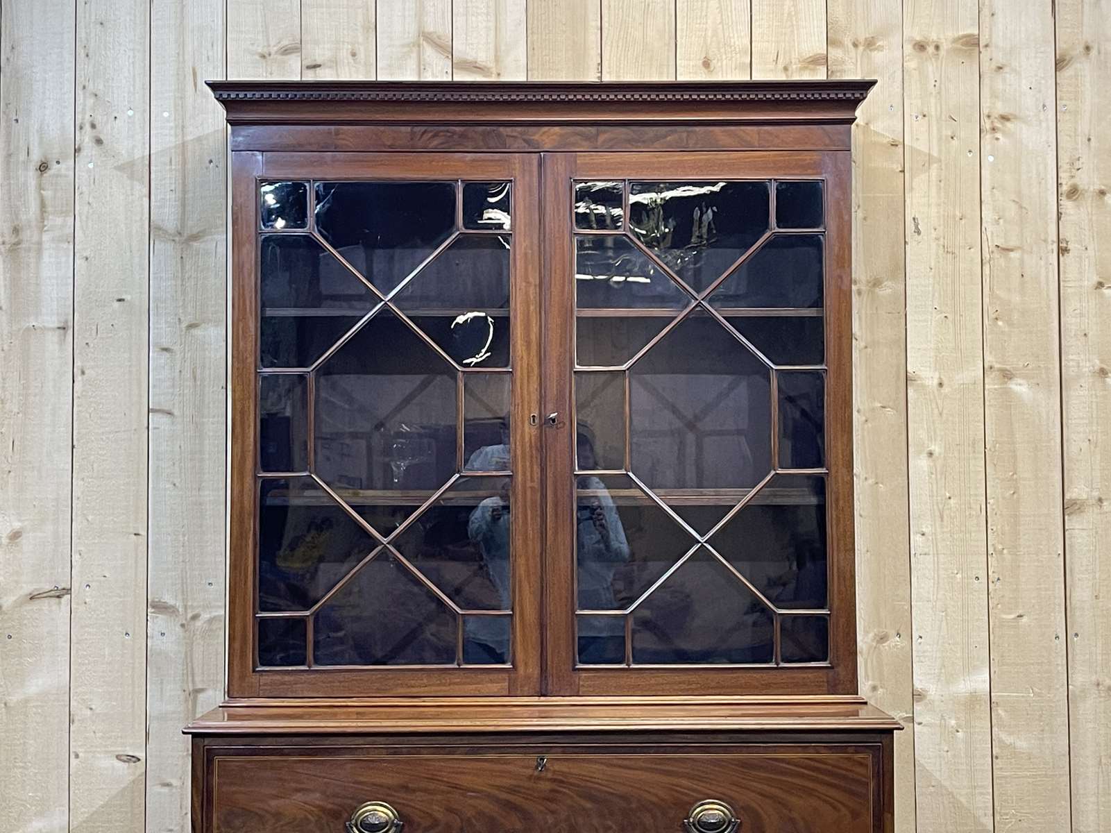 Nineteenth-century English mahogany scriban