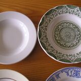 Set of 12 different hollow plates