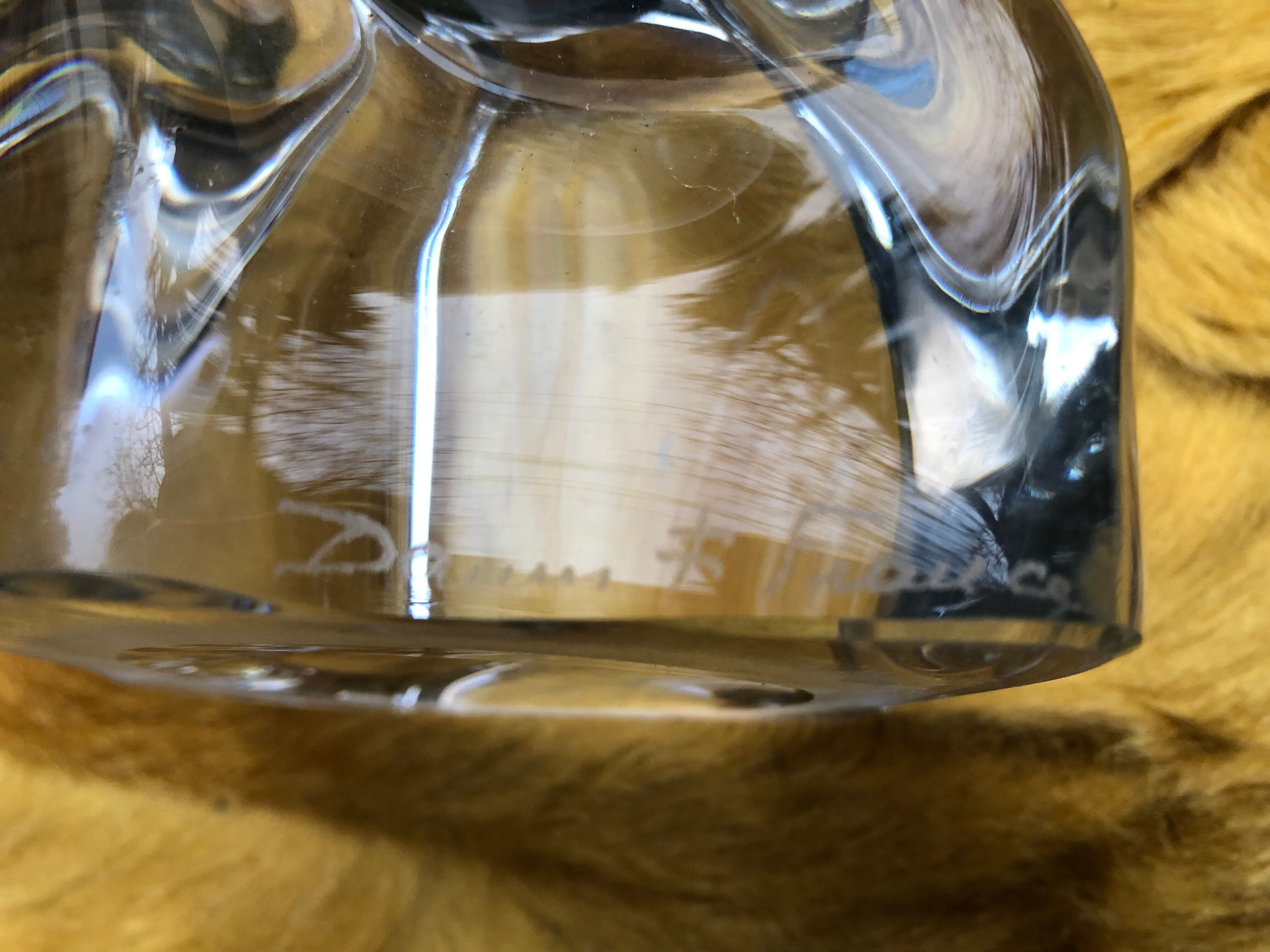 Daum Crystal Lamp Base France 1950s