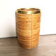 Porte parapluies vintage rotin laiton