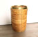 Vintage rattan brass umbrella stand