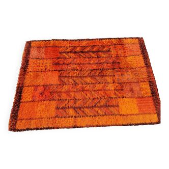 Swedish wool rya rug 1960