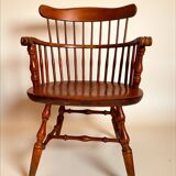 Paire de fauteuils anglais Windsor à barrettes (années 60)