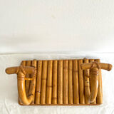 Rattan coat rack