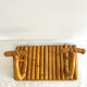 Rattan coat rack