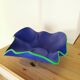 Blue ceramic wavy fruit basket