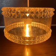 Vintage plexiglass pendant light, circa 1970s