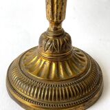 Candlestick - Gilt Bronze, With Rocaille Decor In High Relief