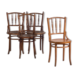 Anciennes chaises Thonet en bois courbé (vers 1920). Ensemble 4 pièces #14