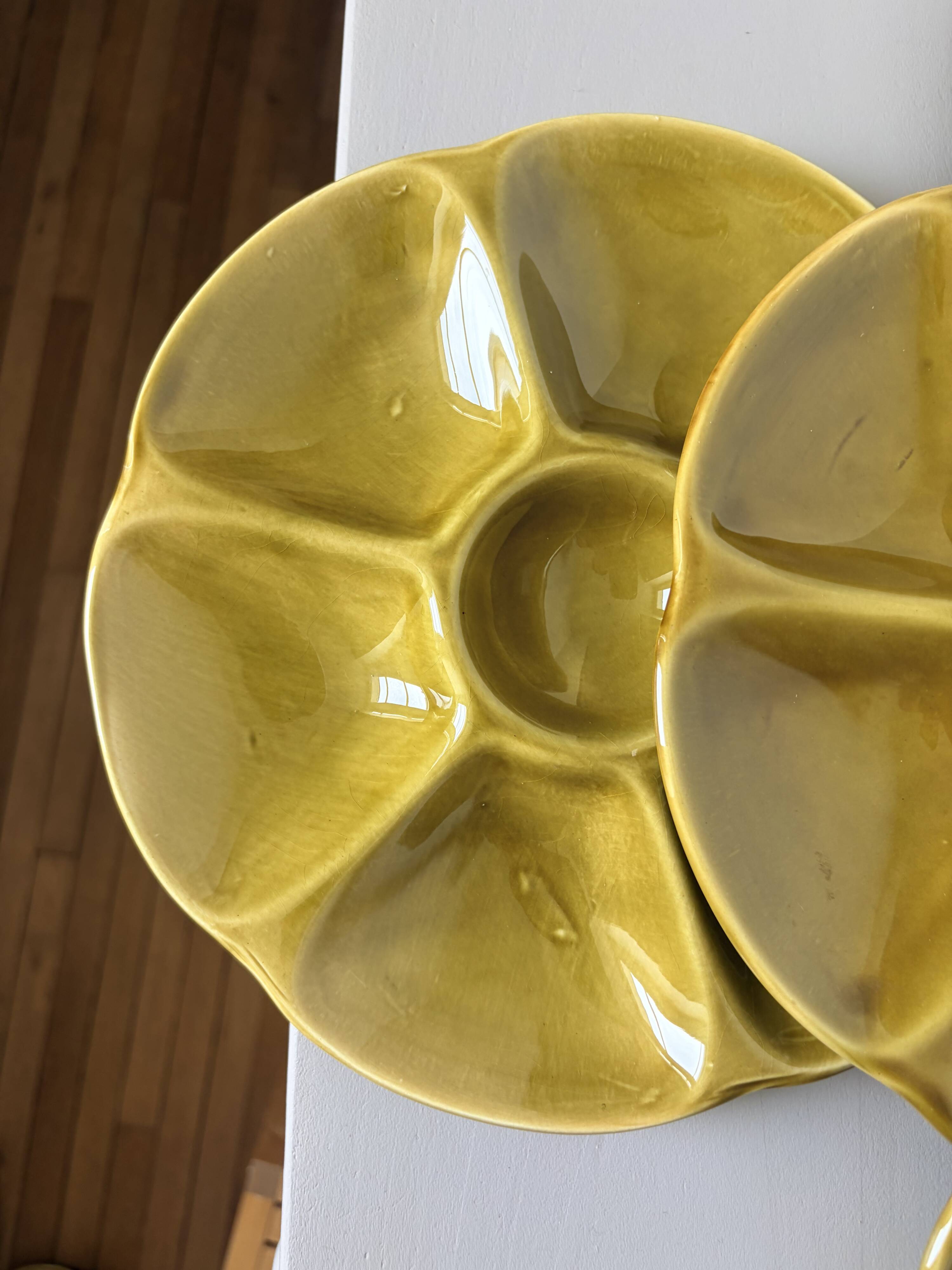 4 oyster plates Gien 2106171
