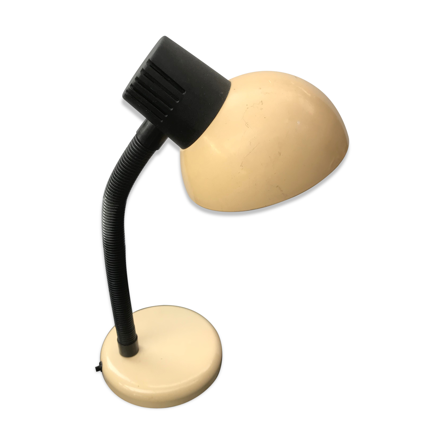 Metal office lamp beige