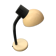 Metal office lamp beige