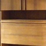 Dressing en bois, bibliothèque scandinave vintage en bois