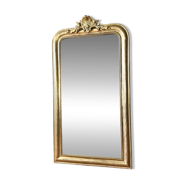 Antique Louis-Philippe gilded mirror from the late 19th century.