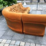 modular velvet sofa from the 70s