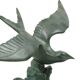 Sculpture Art Déco Goéland sur Socle en Marbre Patine Bronze 51 cm