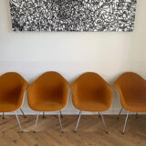 Set de 4 fauteuils Dax en tissu Charles & Ray Eames editon Herman Miller