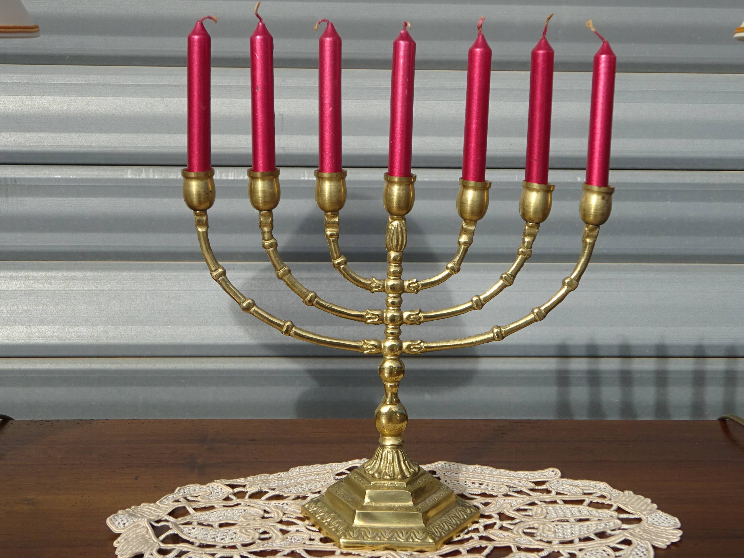 Antique brass chandelier, Israel