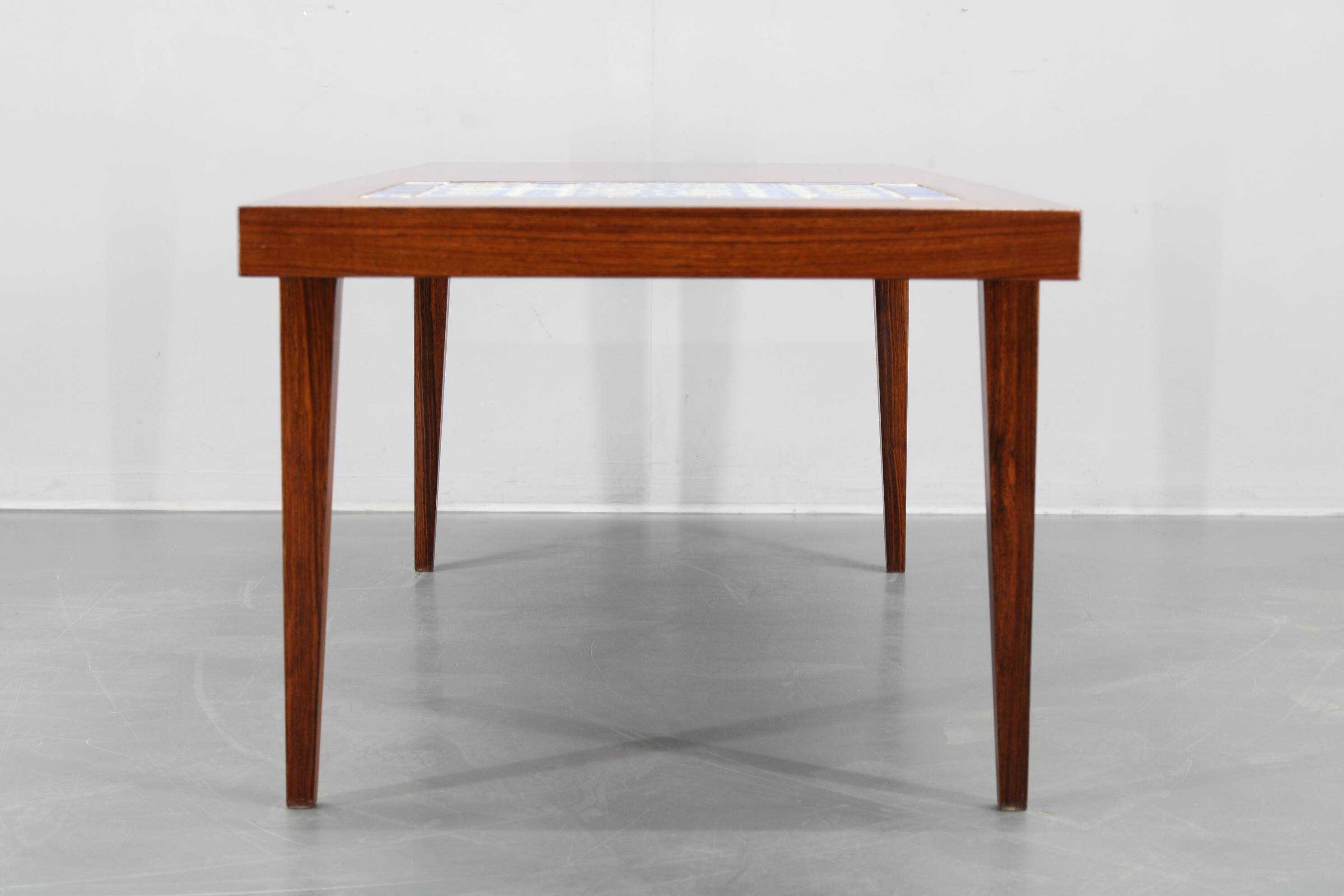 Mid-century Danish Haslev Mobelsnedkeri coffee table, ceramic tile inlay, 1960s