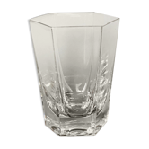 Verre à pans coupés en cristal de Sèvres à section hexagonale