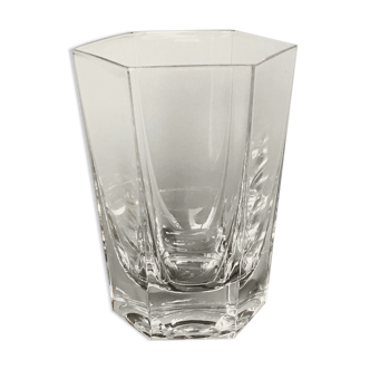 Glass with cut-off sides of sèvres crystal with hexagonal section