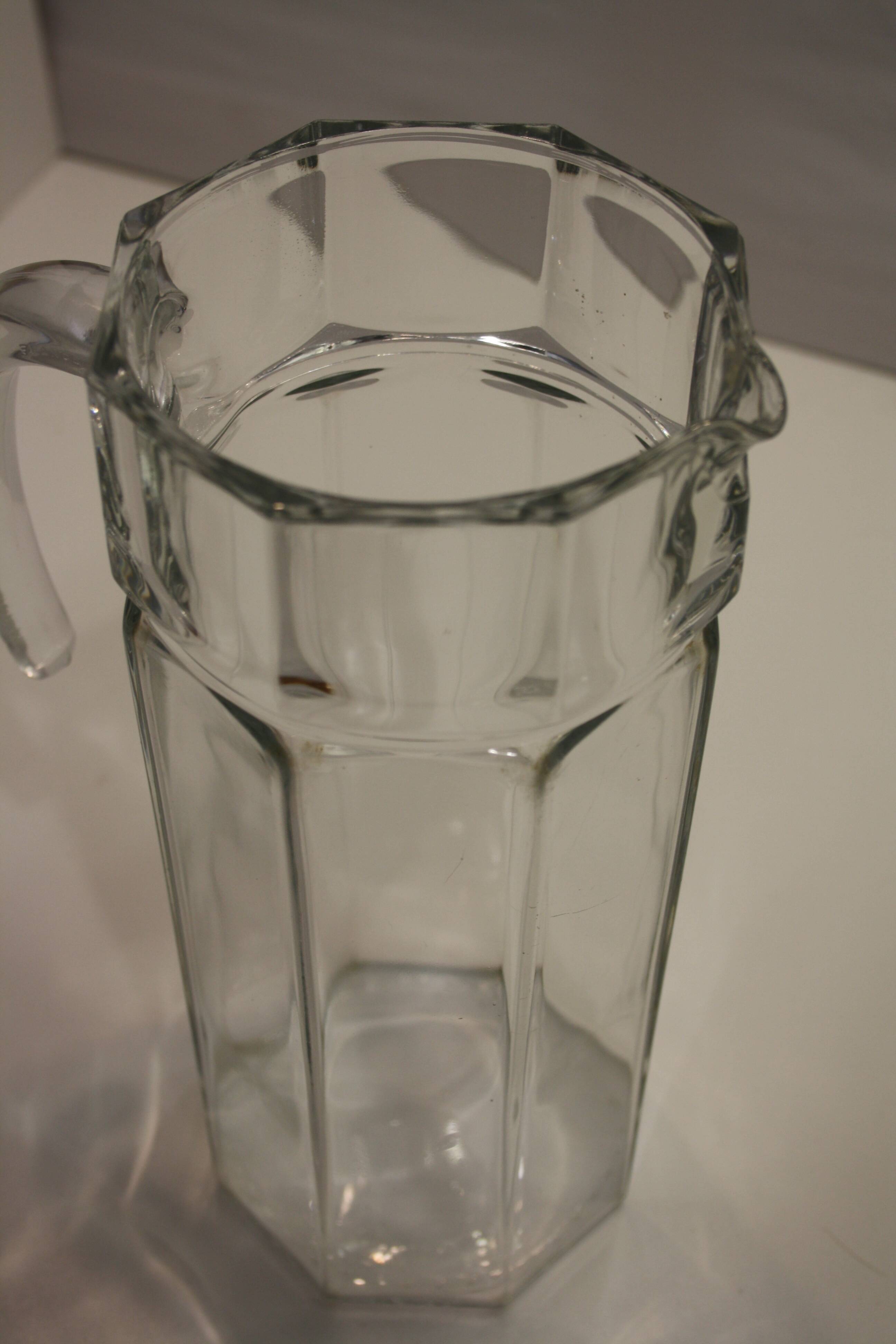 Vintage glass water pitcher