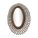 Vintage sun mirror in rattan 63x64cm