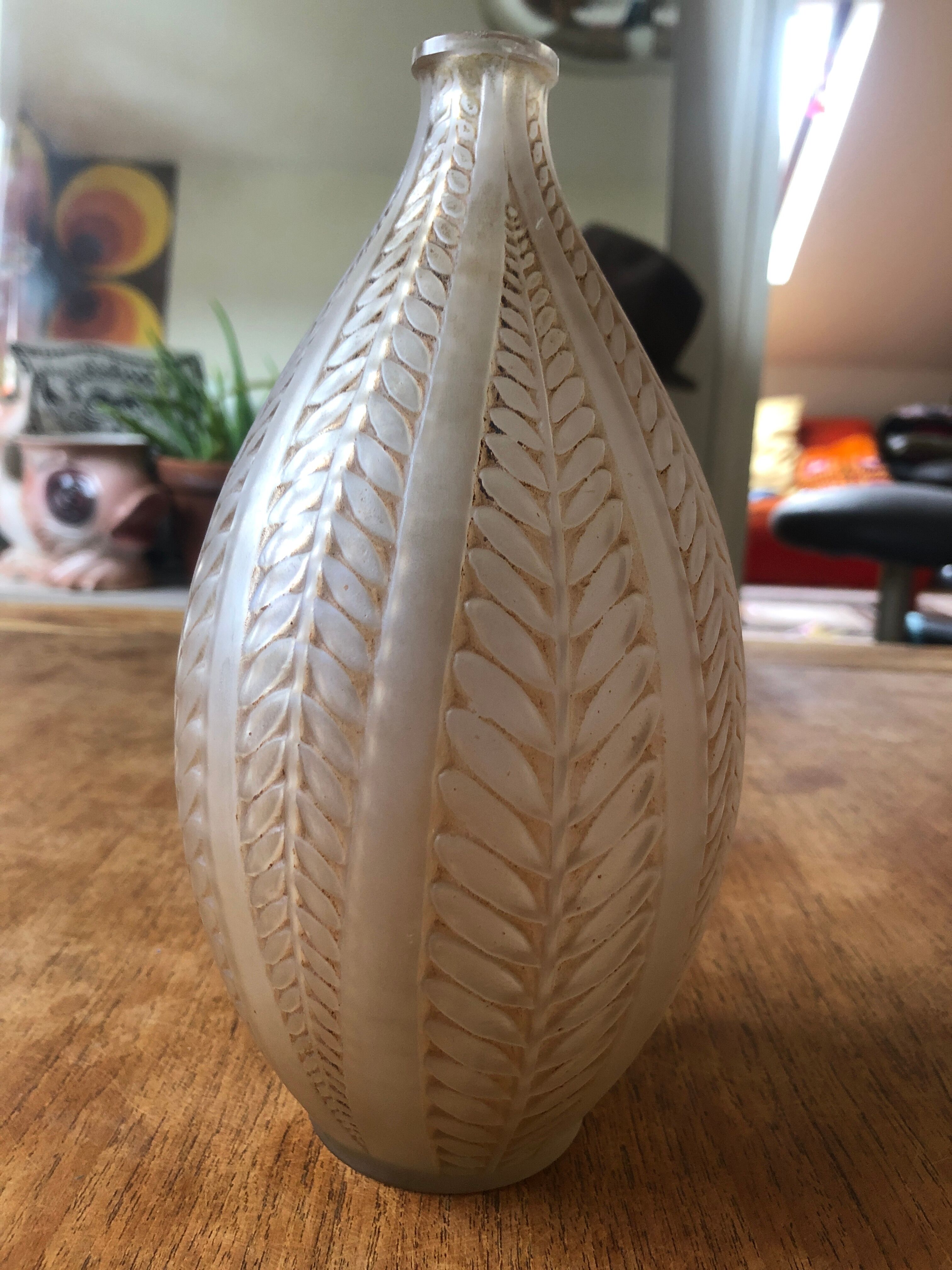 Vase René lalique acacia années 30 signé