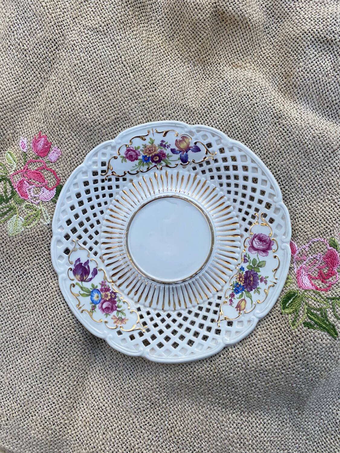 Meissen porcelain openwork plate