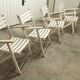 Garden furniture table and 4 armchairs 60's in its juice