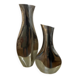 Duo of brass vases from the 60s