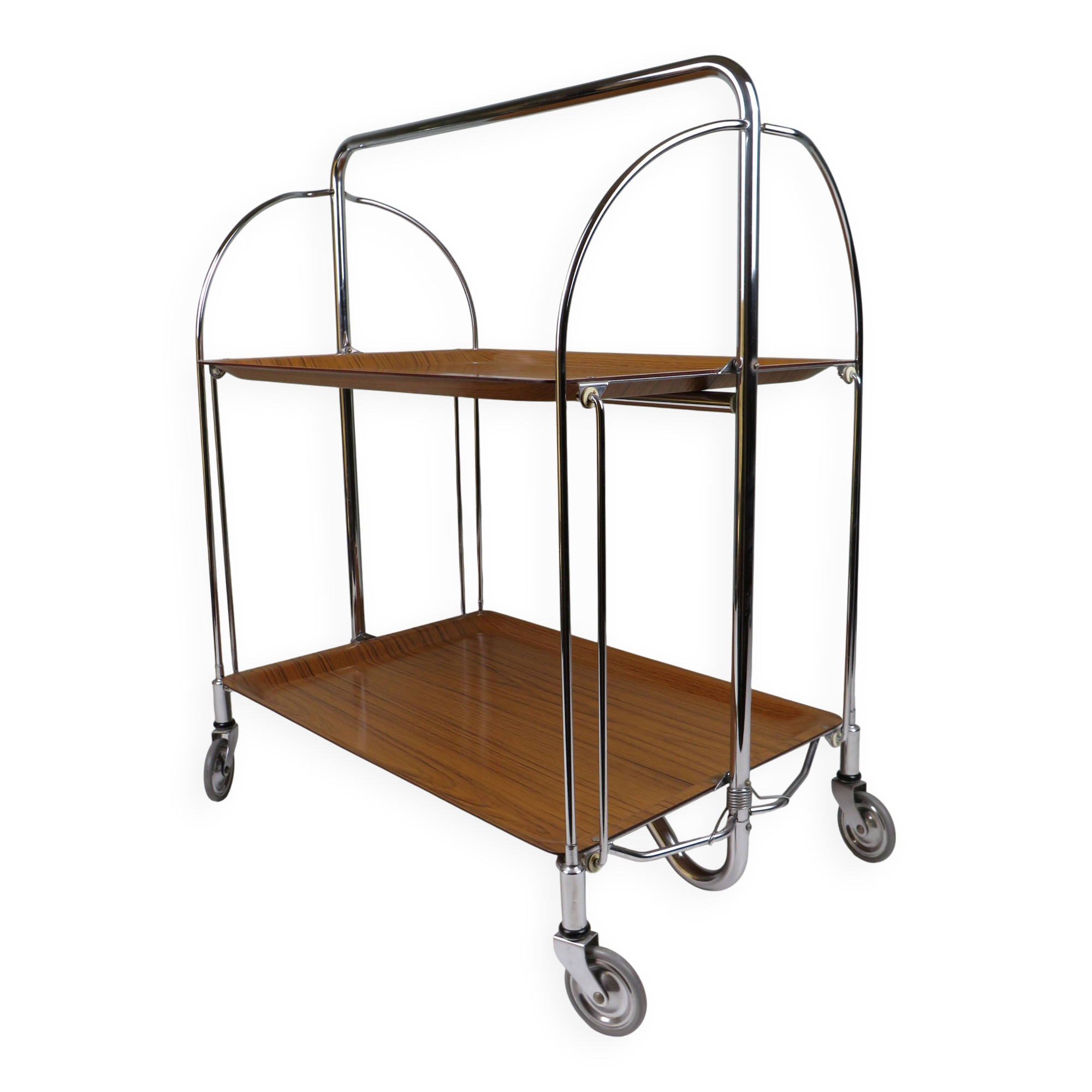 Desserte pliante Dinett par Bremshey – design mid-century, Allemagne