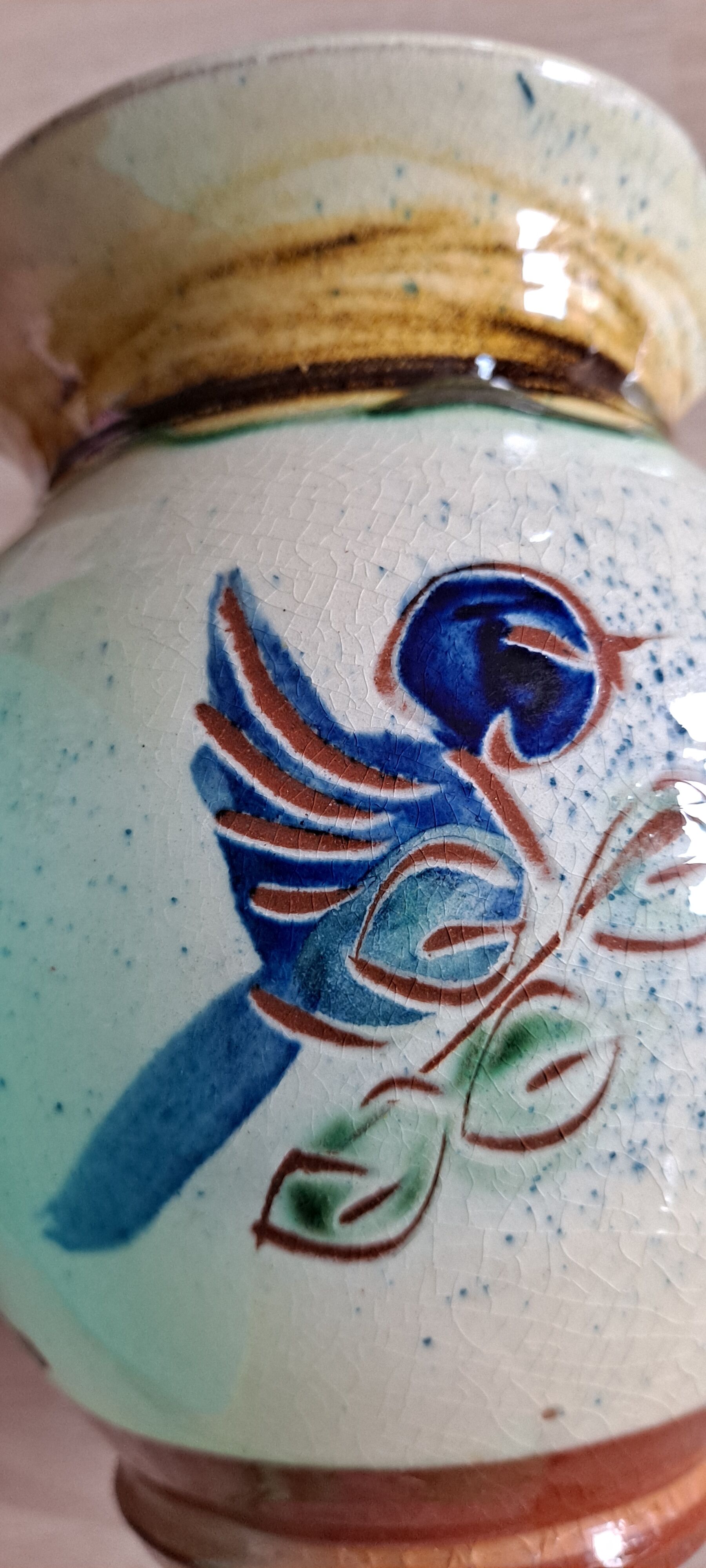 Pitcher glazed earth jug